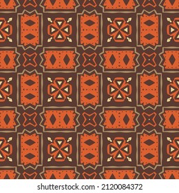 Retro Ethnic geometrical pattern, vector seamless background for wrapping paper, web, cover, fabric, textile, curtains.