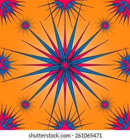 Retro ethnic ornament. Vector seamless pattern