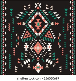 retro ethnic print vector pattern background