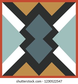 retro ethnic scarf pattern