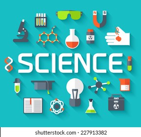 Retro experiments in a science chemistry laboratory icon concept. Vector illustration design template for web and mobile