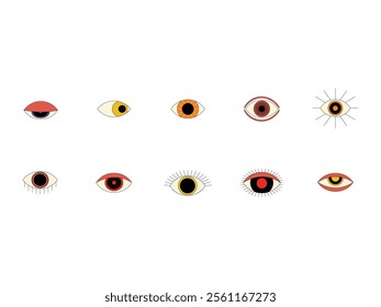 Retro Eye Design Element Set