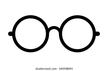 Retro eye glasses vector icon