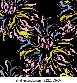 Retro fabric of floral pattern. Suit for ornament, decoration, textile, graphic wallpaper.