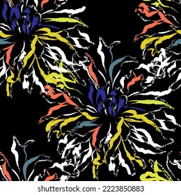 Tela retro de patrón floral. Suit para adorno, decoración, textil, papel pintado gráfico.