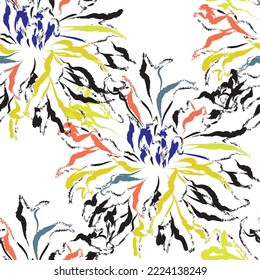 Retro fabric of floral pattern. Suit for ornament, decoration, textile, graphic wallpaper.