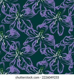 Retro fabric of floral pattern. Suit for ornament, decoration, textile, graphic wallpaper.