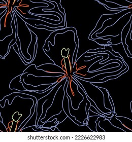 Tela retro de patrón floral. Suit para adorno, decoración, textil, papel pintado gráfico.