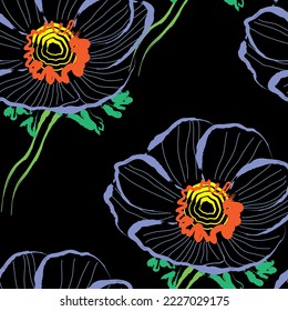 Retro fabric of floral pattern. Suit for ornament, decoration, textile, graphic wallpaper.