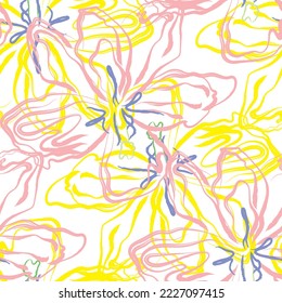 Retro fabric of floral pattern. Suit for ornament, decoration, textile, graphic wallpaper.