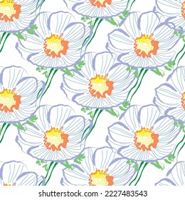 Retro fabric of floral pattern. Suit for ornament, decoration, textile, graphic wallpaper.