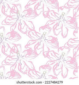 Retro fabric of floral pattern. Suit for ornament, decoration, textile, graphic wallpaper.