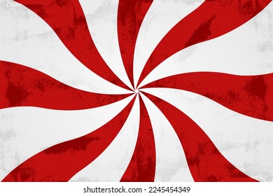 Retro faded grunge background red and white color sun rays background, vector illustration vintage style