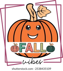 retro fall png sublimation design