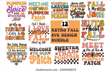 Paquete de diseño SVG Retro Fall