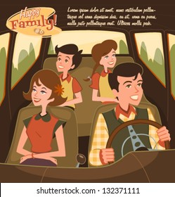 Retro Family Illustration