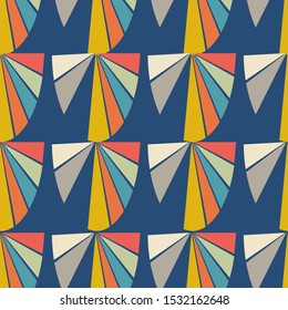 Retro Fanned Color Decal Pattern Background