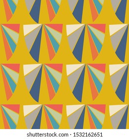 Retro Fanned Color Decal Pattern Background