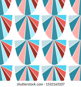 Retro Fanned Color Decal Pattern Background