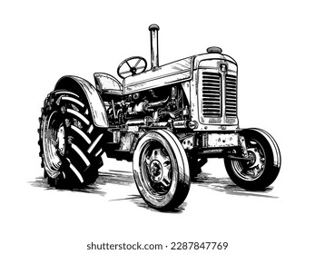 tractor with a bucket behind vector illustration 488763 Vector Art at  Vecteezy