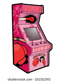 Retro fashion boxing arcade machine