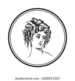 Retro Fashion Line Art Illustration
