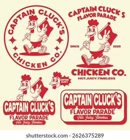 Retro Fast Food Mascot Logo Set - Snack Squad Combo