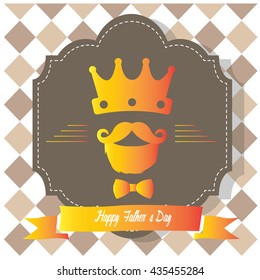 Retro father's day graphic design, Vector illustration