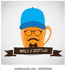Retro father's day graphic design, Vector illustration