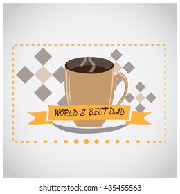Retro father's day graphic design, Vector illustration