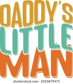 Retro Father's Day Sublimation Design. Groovy Bold Colorful Typography on White Background for ready to print on T-shirts, mugs, bags, pillows and more.