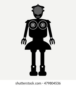 retro female robot