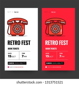 Retro Fest Booking App Interface Design