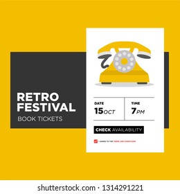 Retro Festival Booking App Interface Design