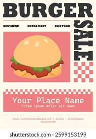 RETRO FFOD POSTER DESIGN WITH VNTAGE STYLE