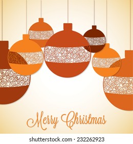 Retro filigree baubles in vector format.