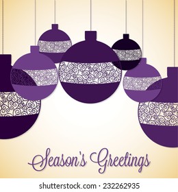 Retro filigree baubles in vector format.