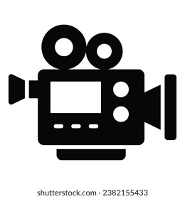 Diseño vectorial de cámara de película retro en estilo moderno, diseño profesional de cámara de vídeo