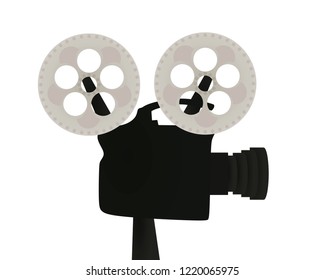Retro film camera. vector illustration