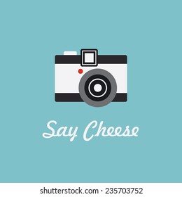 retro film camera. vector illustration