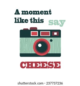 retro film camera. vector illustration