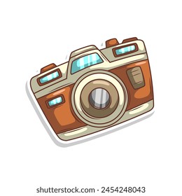 retro film cartoon camera illustration