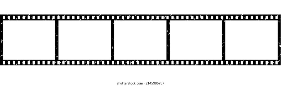 Retro film, great design for any purposes. Old retro cinema movie strip. Video recording. Vector illustration. stock image. 