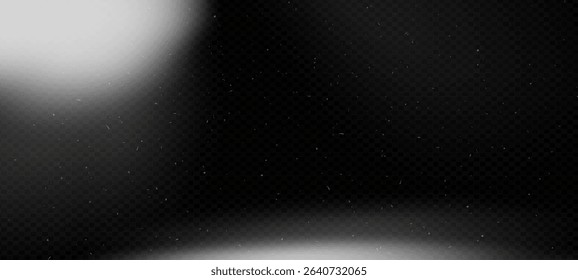 Retro film texture with grain, scratches and light leaks. Vintage cinematic effect with dust, glitch and dark vignette. Horror poster or analog photo overlays background. Abstract grunge vector.
