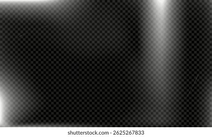 Retro film texture. Overlay effect, realistic vector template. Retro film with dust and grain, faded parts, glare and fading spots. Vintage photo or old photograph overlay template. Vector graphic