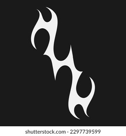Retro Fire and Streetwear Objects Vector Collection. Ein modernes und auges Catching y2k brennt.