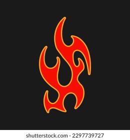 Retro Fire and Streetwear Objects Vector Collection. A Modern and Eye Catching y2k flames.