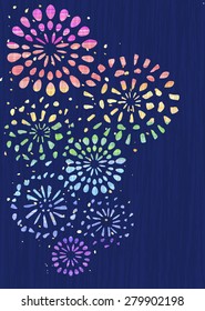 Retro fireworks background