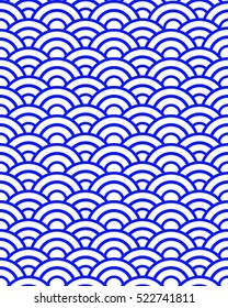 retro fish scales texture. Vector seamless pattern.