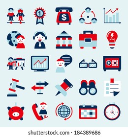 retro flat business icon